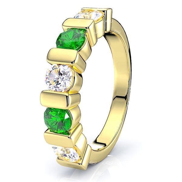 Yellow Diamond and Emerald