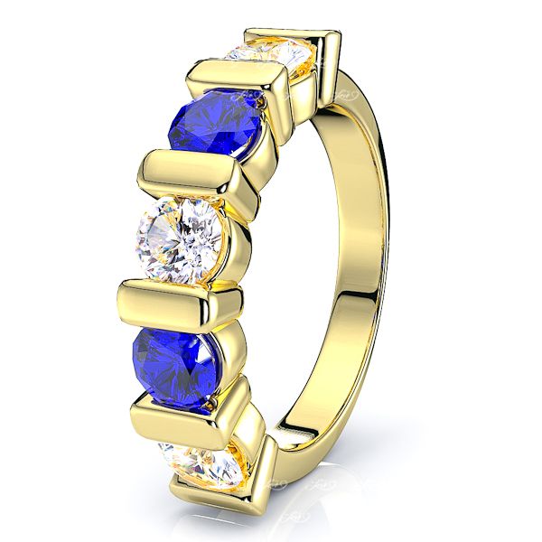 Yellow Diamond and Blue Sapphire