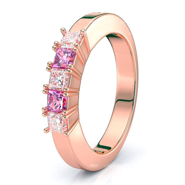 Rose Diamond and Pink Sapphire