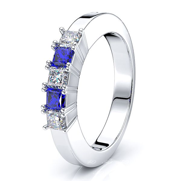 White Diamond and Blue Sapphire