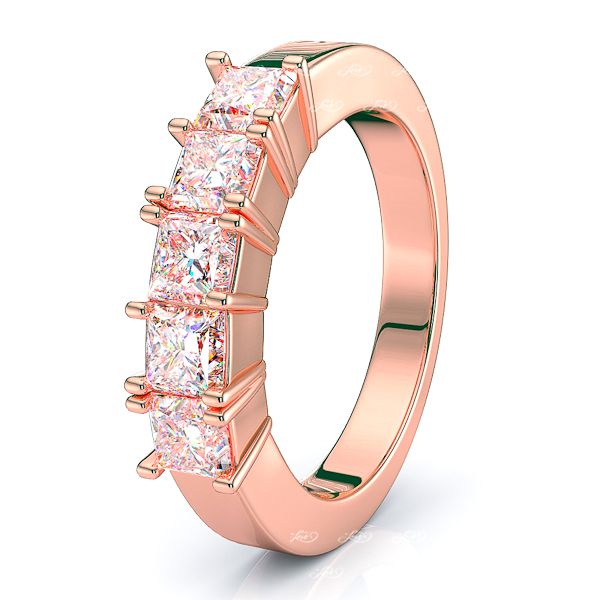 Rebecca Princess Cut Women Anniversary Wedding Ring