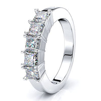 Rebecca Princess Cut Women Anniversary Wedding Ring