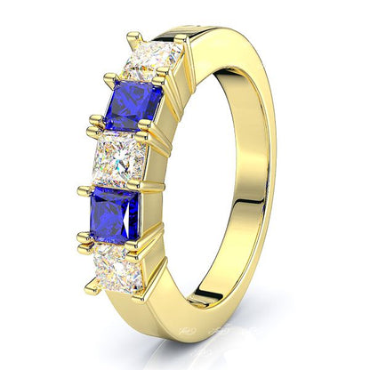 Yellow Diamond and Blue Sapphire