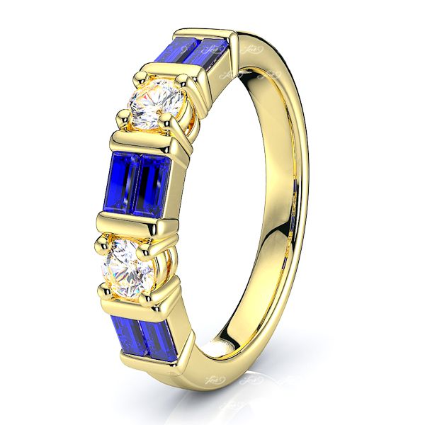 Yellow Diamond and Blue Sapphire
