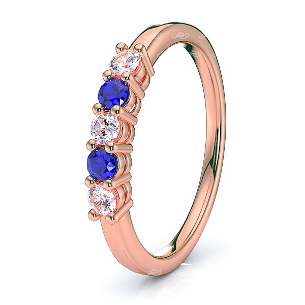 Rose Diamond and Blue Sapphire