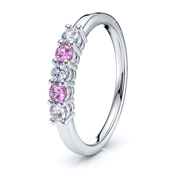 White Diamond and Pink Sapphire