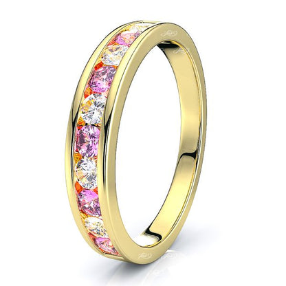 Yellow Diamond and Pink Sapphire