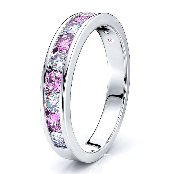 White Diamond and Pink Sapphire