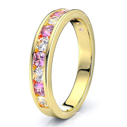 Yellow Diamond and Pink Sapphire