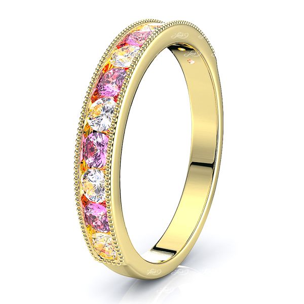 Yellow Diamond and Pink Sapphire
