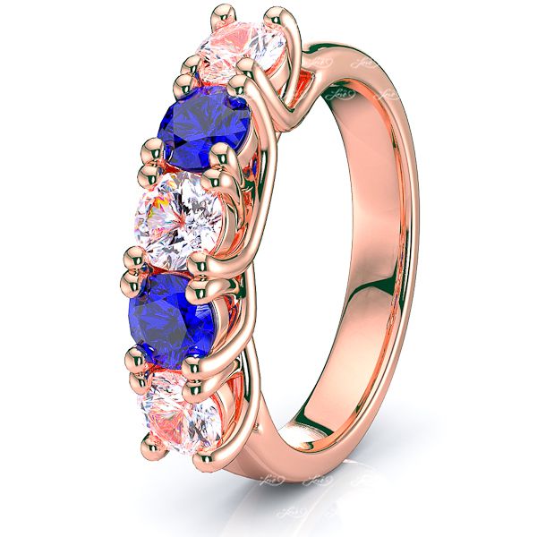 Rose Diamond and Blue Sapphire