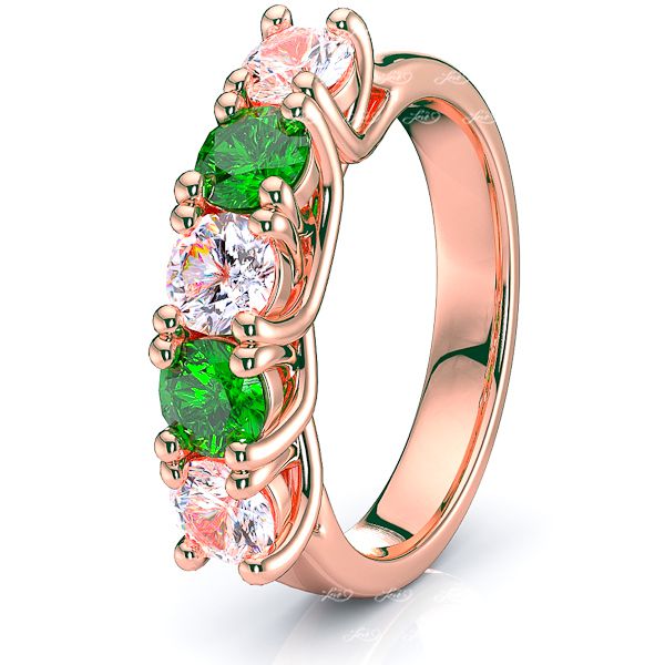 Rose Diamond and Emerald