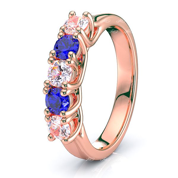 Rose Diamond and Blue Sapphire