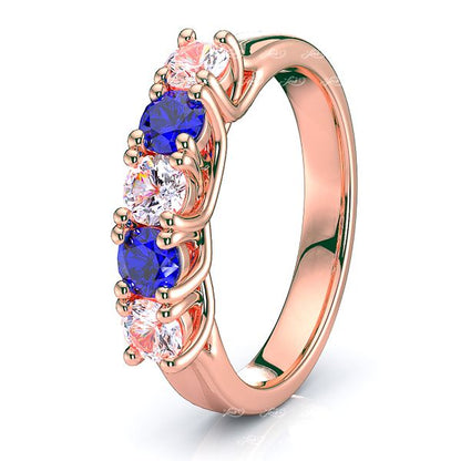 Rose Diamond and Blue Sapphire