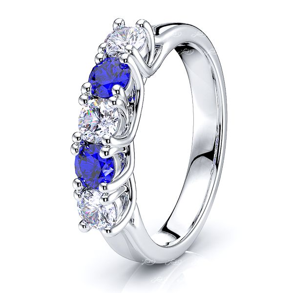 White Diamond and Blue Sapphire