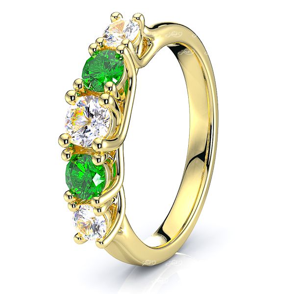 Yellow Diamond and Emerald