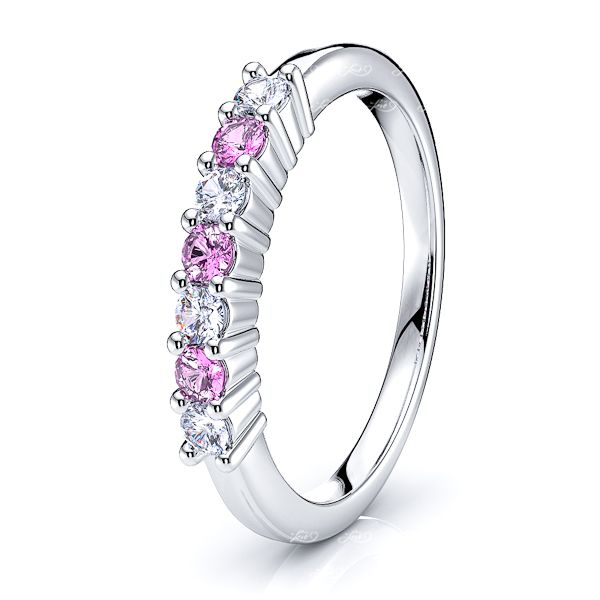 White Diamond and Pink Sapphire