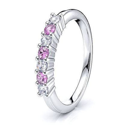 White Diamond and Pink Sapphire