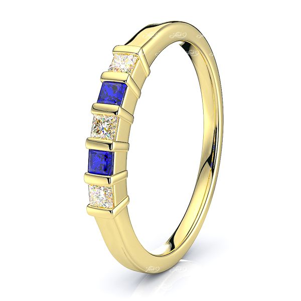 Yellow Diamond and Blue Sapphire