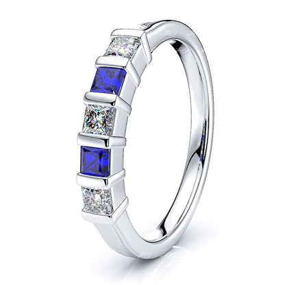 White Diamond and Blue Sapphire