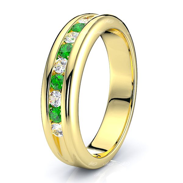 Yellow Diamond and Emerald