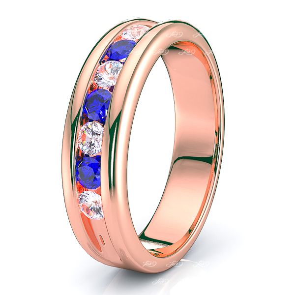 Rose Diamond and Blue Sapphire