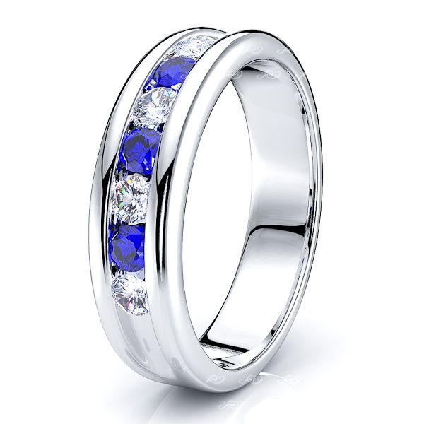White Diamond and Blue Sapphire