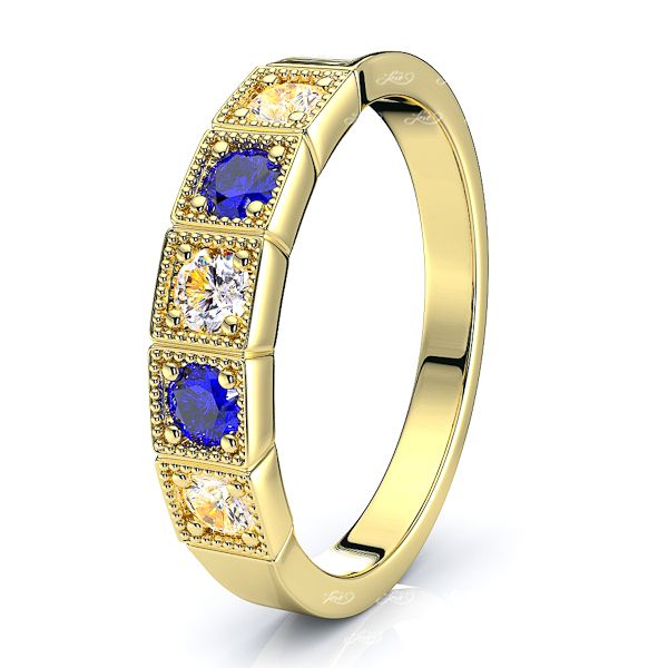 Yellow Diamond and Blue Sapphire