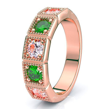 Rose Diamond and Emerald