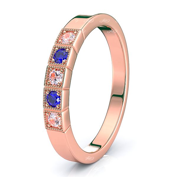 Rose Diamond and Blue Sapphire