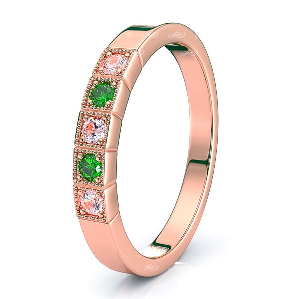 Rose Diamond and Emerald