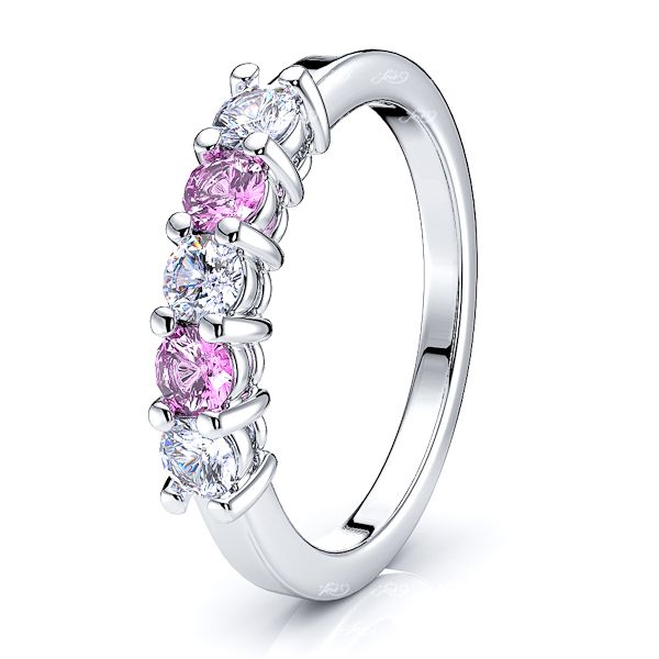 White Diamond and Pink Sapphire