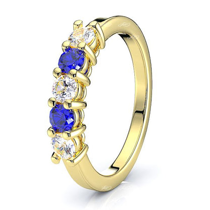 Yellow Diamond and Blue Sapphire