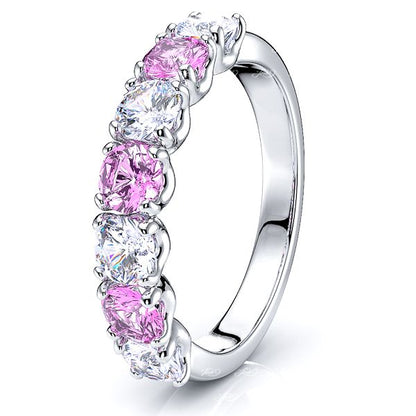 White Diamond and Pink Sapphire