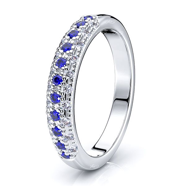 White Diamond and Blue Sapphire