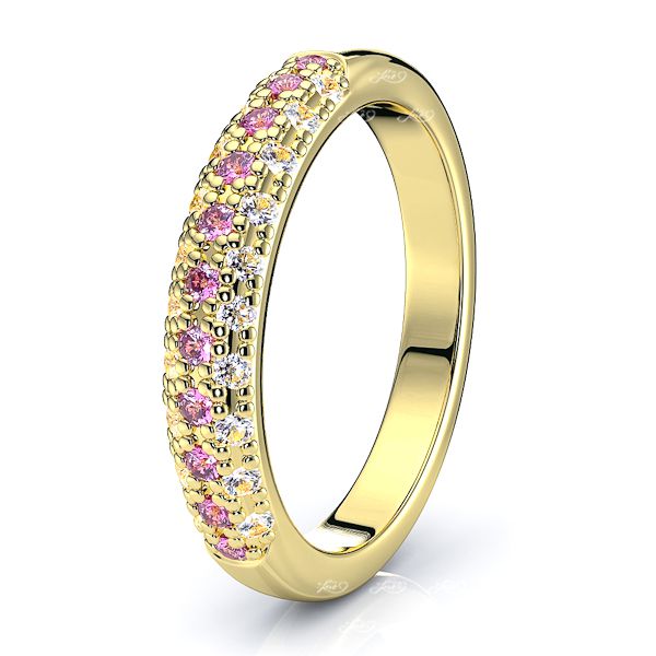 Yellow Diamond and Pink Sapphire