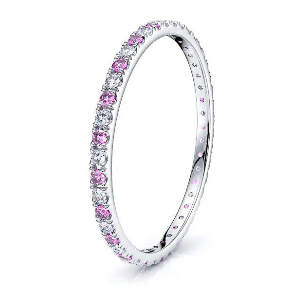 White Diamond and Pink Sapphire