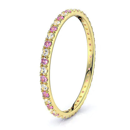 Yellow Diamond and Pink Sapphire