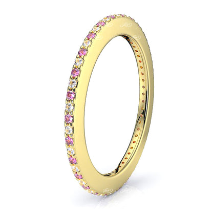 Yellow Diamond and Pink Sapphire