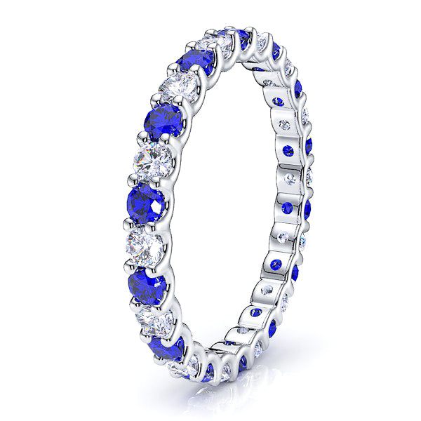 White Diamond and Blue Sapphire