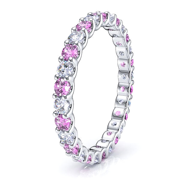 White Diamond and Pink Sapphire