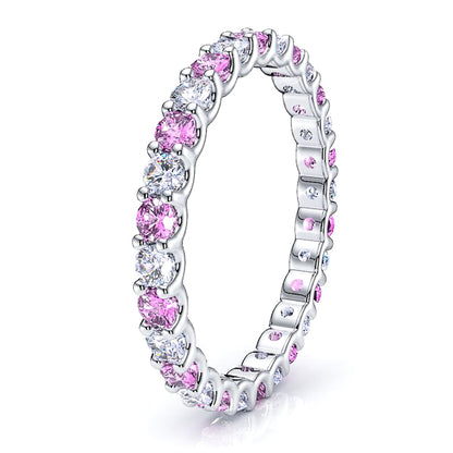 White Diamond and Pink Sapphire
