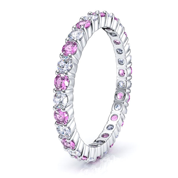 White Diamond and Pink Sapphire