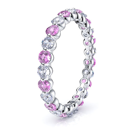 Diamond and Pink Sapphire
