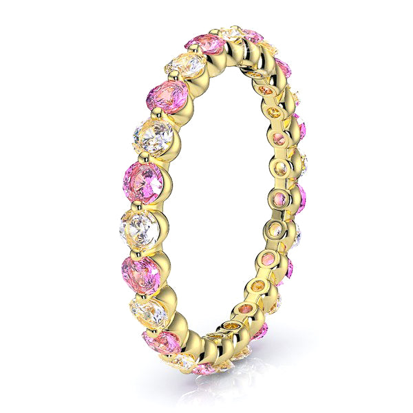 Yellow Diamond and Pink Sapphire
