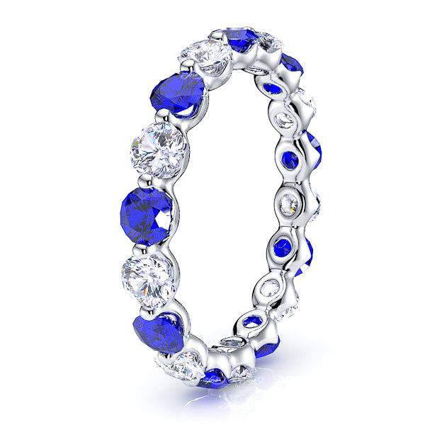 White Diamond and Blue Sapphire