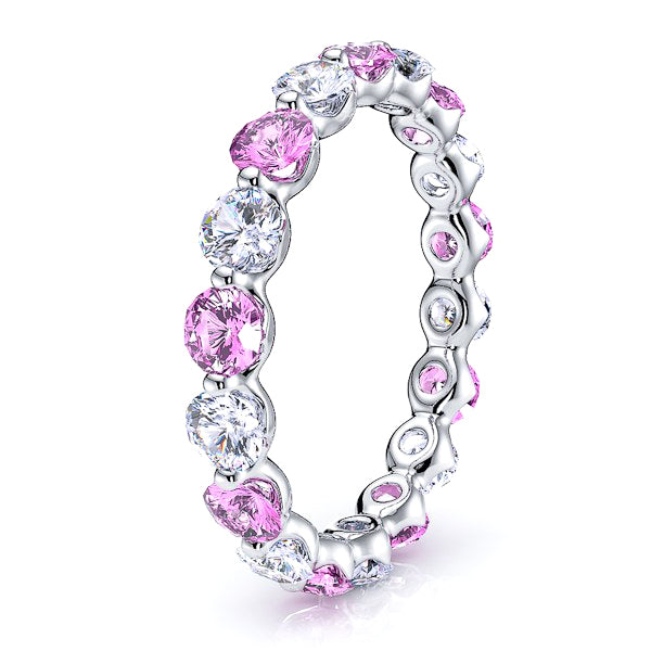 Diamond and Pink Sapphire