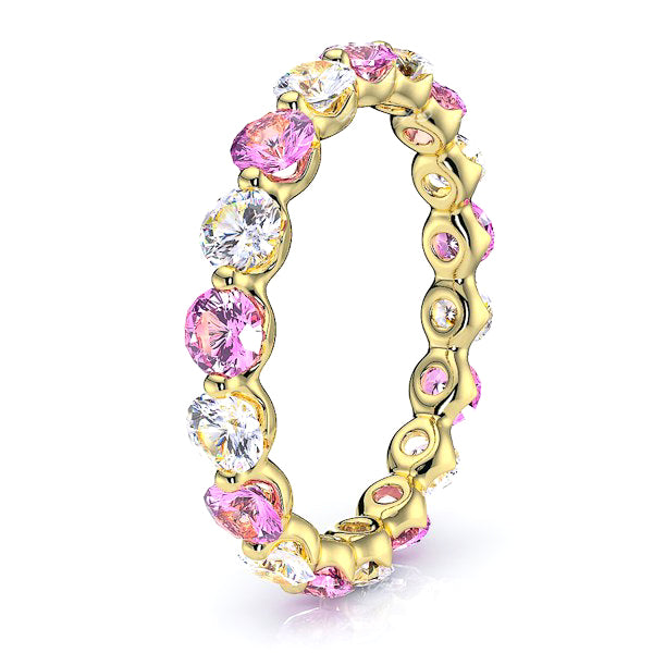 Yellow Diamond and Pink Sapphire