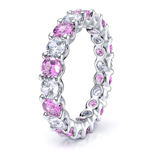 Diamond and Pink Sapphire
