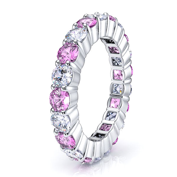 Diamond and Pink Sapphire
